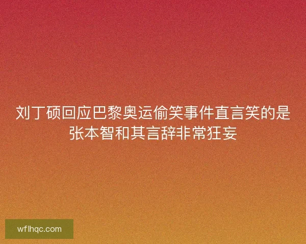 刘丁硕回应巴黎奥运偷笑事件直言笑的是张本智和其言辞非常狂妄 刘丁硕回应巴黎奥运偷笑事件直言笑的是张本智和其言辞非常狂妄